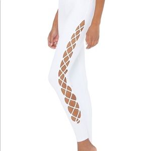Alo white interlace leggings s